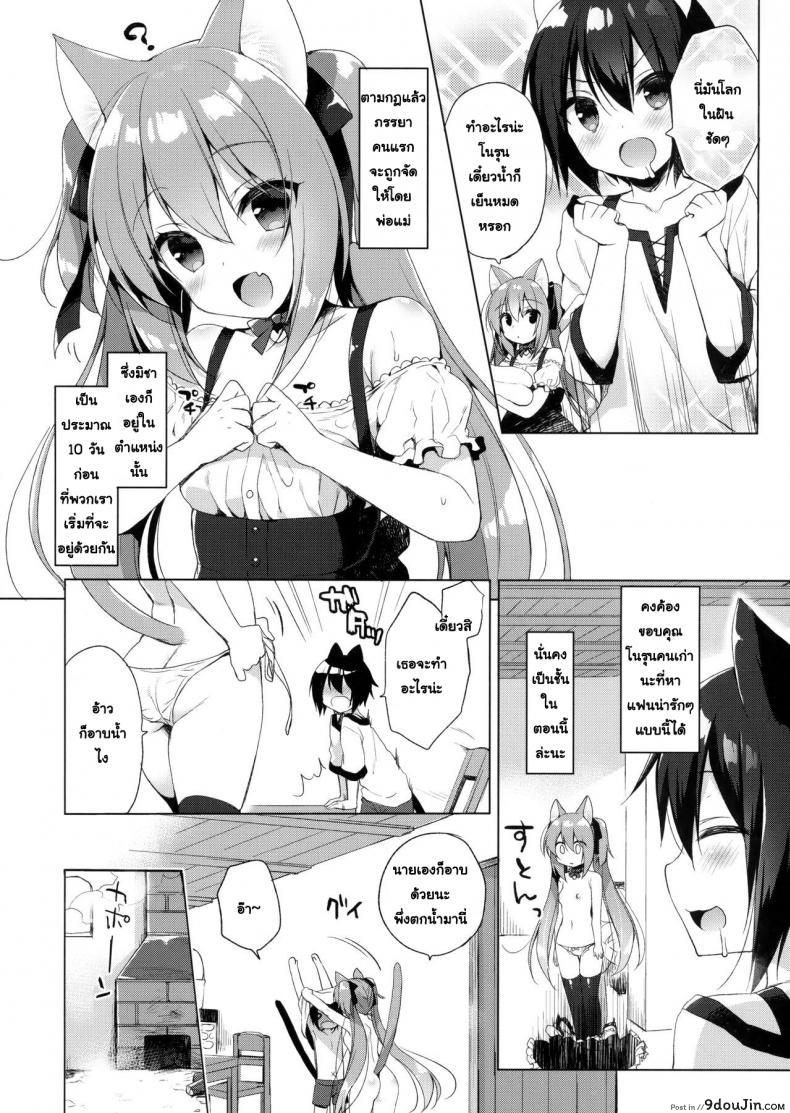 อ่านโดจิน เกิดใหม่ทั้งทีอยู่ในโลกคนหูสัตว์ซะแล้ว (C93) [23.4do (Ichiri)] Boku no Risou no Isekai Seikatsu - My Ideal Life In A Different World ภาค 1