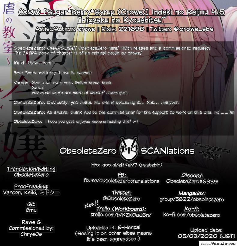 อ่านโดจิน เธอรับได้ไหม (C94) [Sugar*Berry*Syrup (Crowe)] Indeki no Reijou 1 ~Hoka no Kyoushi (Otoko) ni Shojo o Ubawarete...~ | Dirty Girl 1~My Virginity was Robbed by Another Teacher ภาค 45