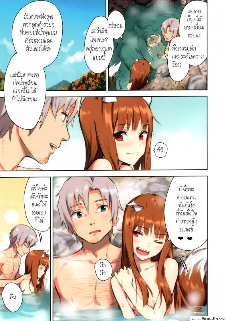 อ่านโดจิน ไม่ได้เหนื่อยเพราะงาน (C89) [Ajisaidenden (Kawakami Rokkaku, Takanashi Rei)] Wacchi to Nyohhira Bon FULL COLOR (Spice and Wolf)