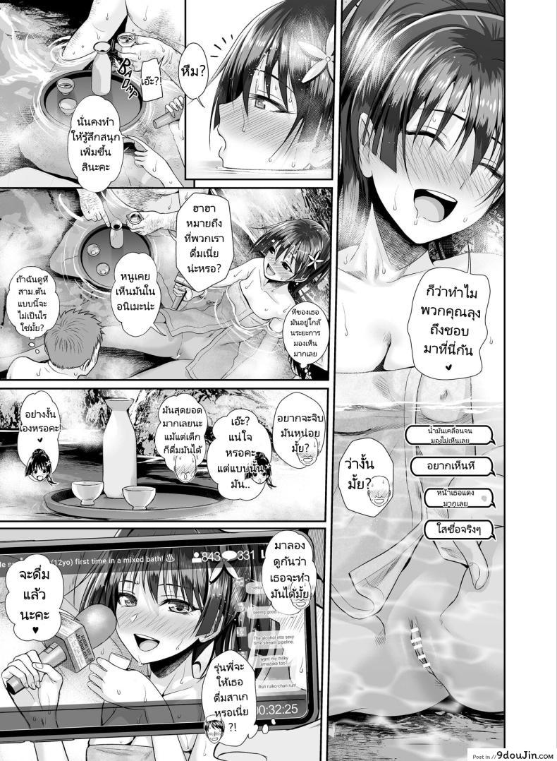 อ่านโดจิน สาวน้อยกับการไปถ่ายถอดสดที่บ่อน้ำพุร้อนรวม [40010 1-GO (Shimanto Shisakugata)] Saten-san Onsen Report o Suru Natsu Saten-san; A Hot Spring Report in Summer (Toaru Kagaku no Railgun)